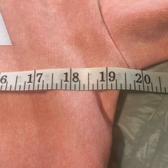 victoria’s secret pink peach/pink cropped hoodie size xs cotton/poly blend - Picture 7 of 8